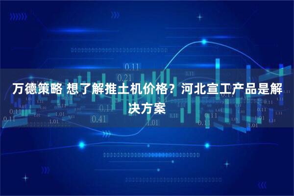 万德策略 想了解推土机价格?河北宣工产品是解决方案