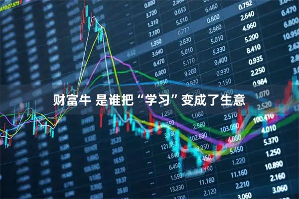 财富牛 是谁把“学习”变成了生意